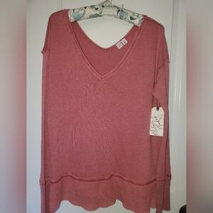 NWT Melrose and Market (Nordstrom Rack) Waffle V-neck Sweater XLP